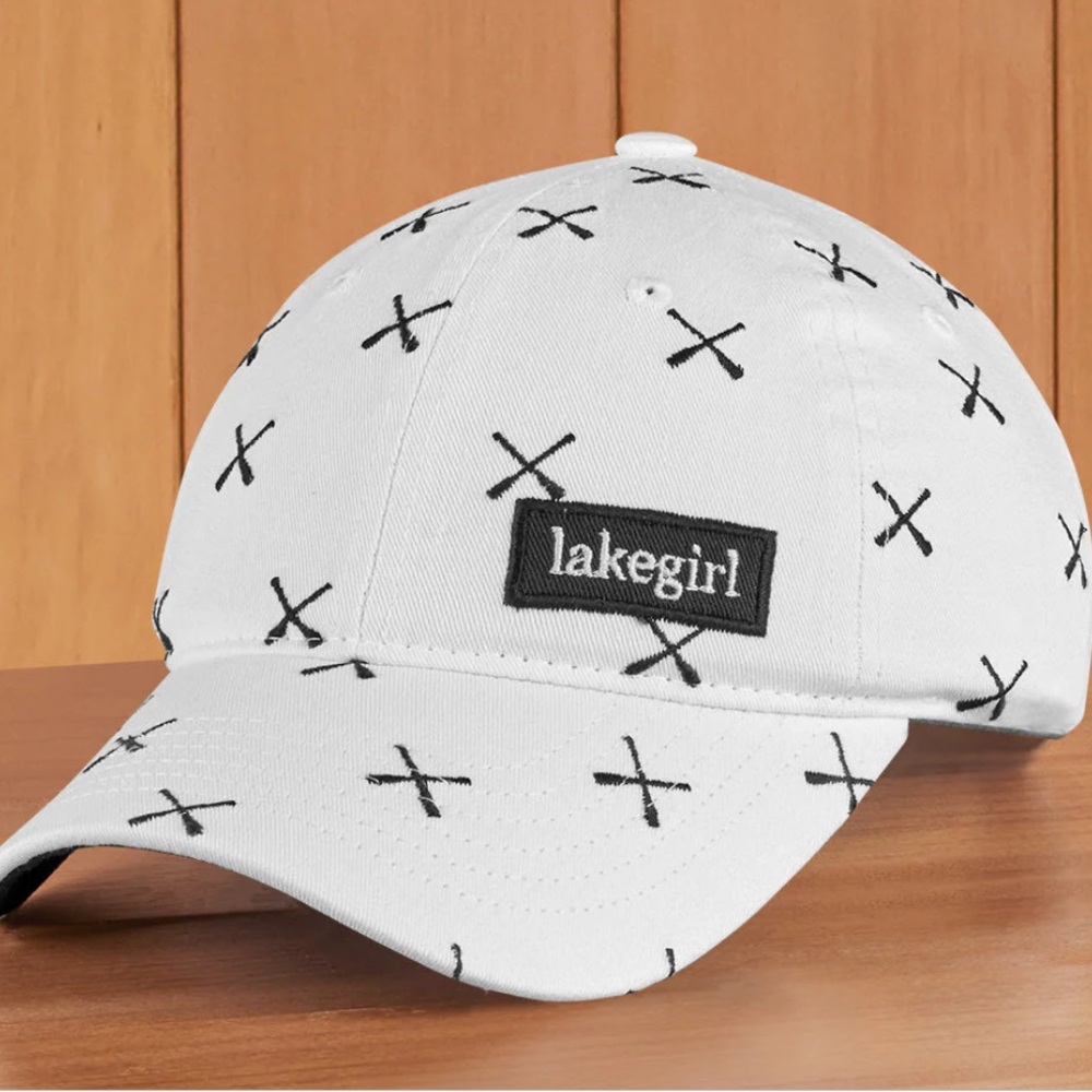 Lakegirl White and Black Cap
